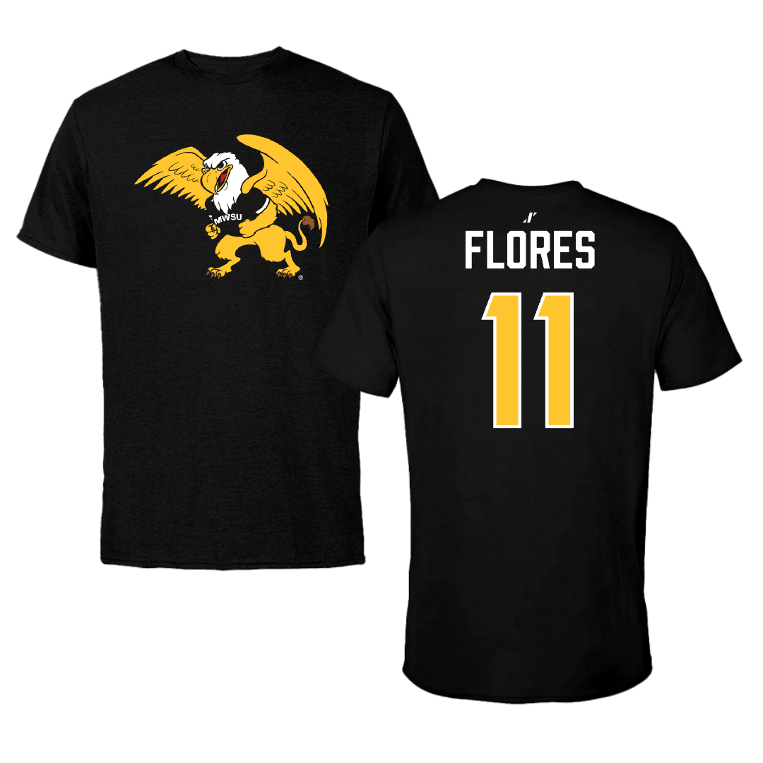 Missouri Western State University Softball Black Tee - #11 Luna Flores