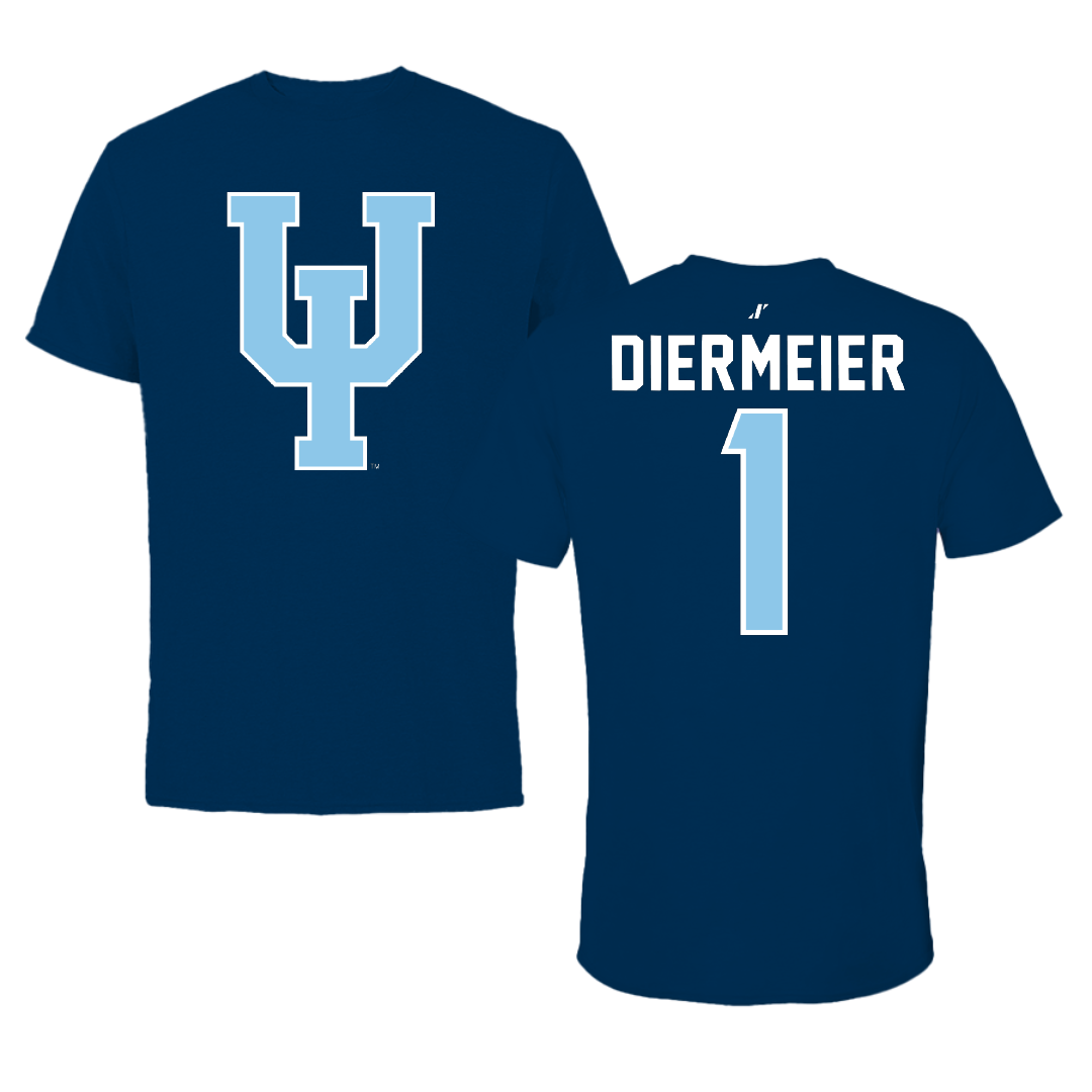 Upper Iowa University Volleyball Navy Performance Tee - #1 McKenna Diermeier