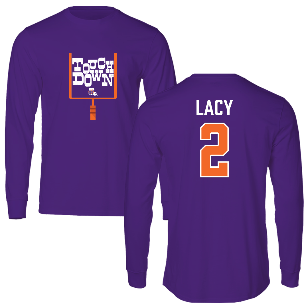 Northwestern State University Football Purple Touchdown Performance Long Sleeve - #2 Kennieth Lacy