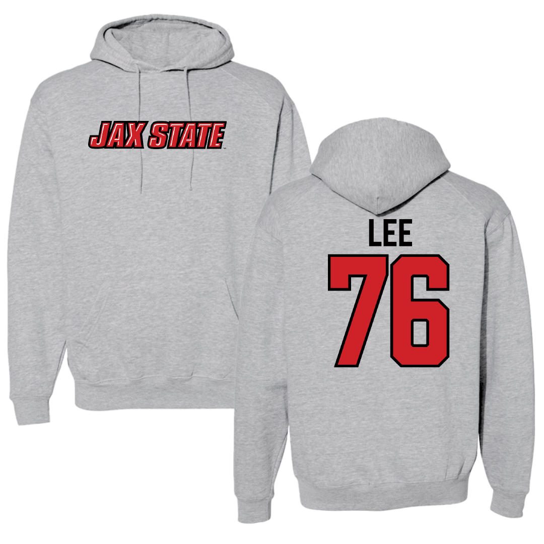 Jacksonville State University Football Sport Gray Hoodie - #76 Marvin Lee