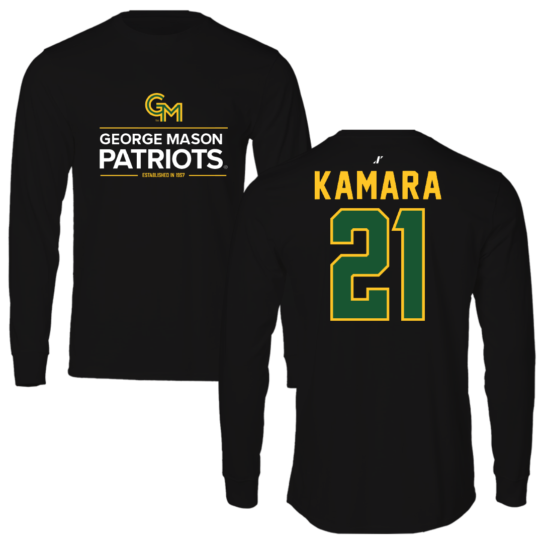 George Mason University Soccer Black General Performance Long Sleeve - #21 Abdul Kamara