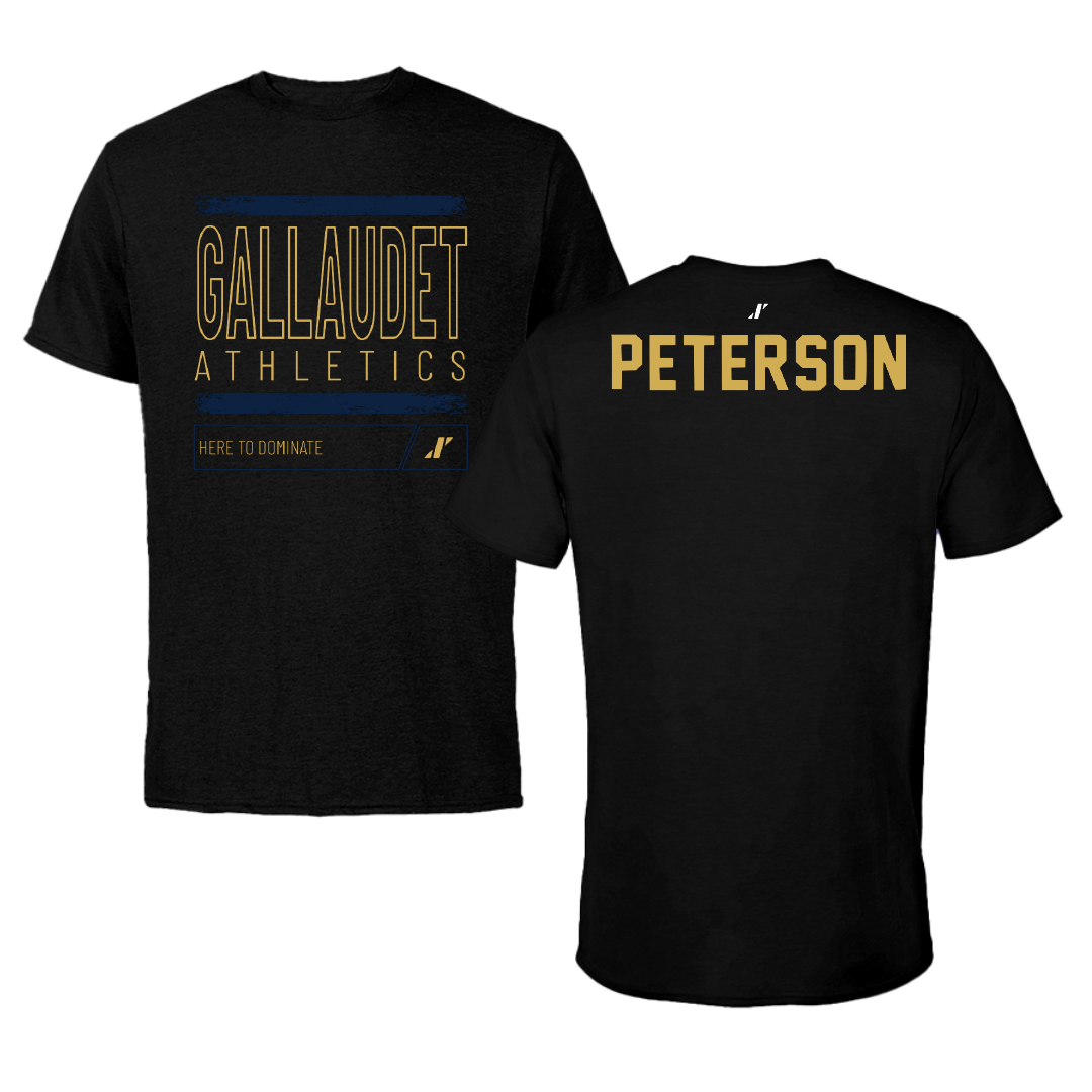 Gallaudet University Swimming & Diving Black Dominate Tee - Elizabeth Peterson