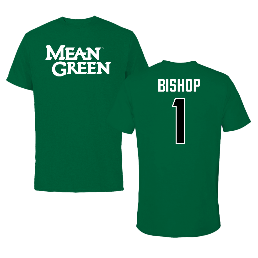 University of North Texas Soccer Green Tee - #1 Marihicks Bishop