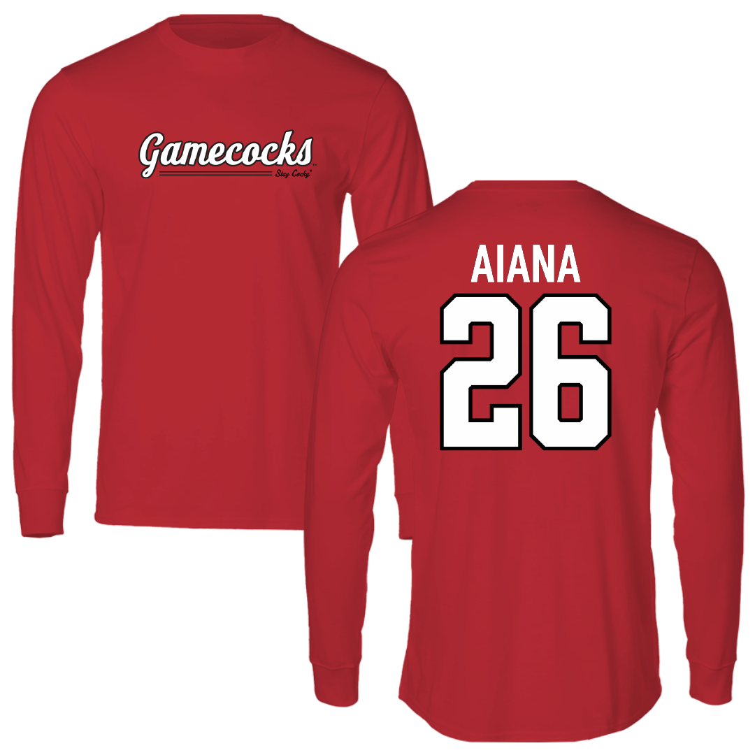 Jacksonville State University Volleyball Red General Long Sleeve - #26 Hana Aiana