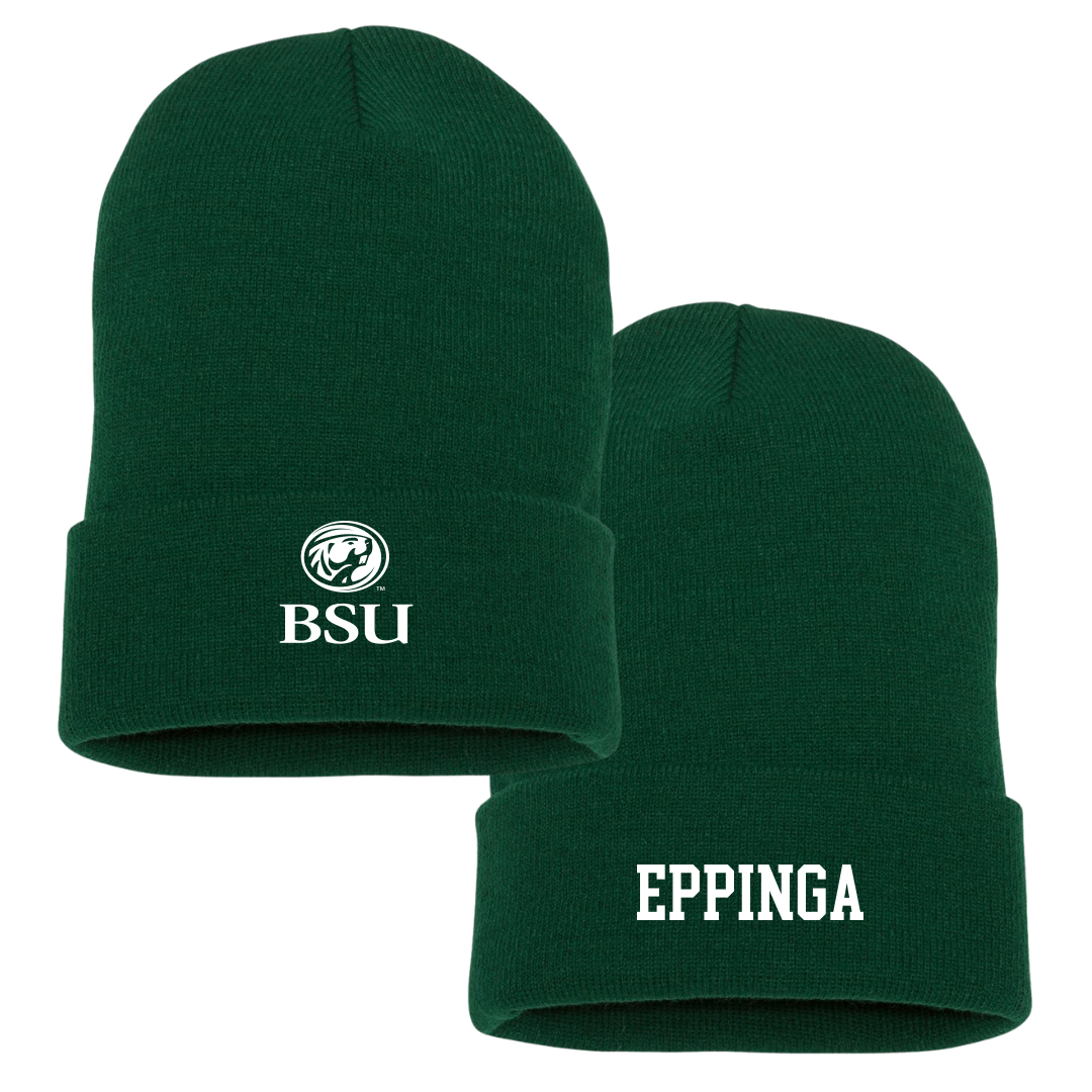 Bemidji State University Basketball (W) University Green Beanie - #11 Evyn Eppinga