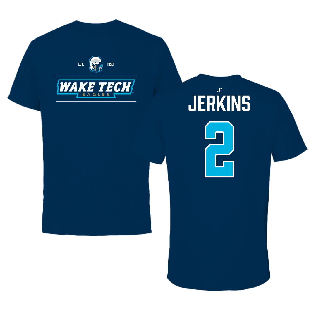 Wake Tech Community College Basketball (W) Navy General Performance Tee - #2 Hannah Jerkins