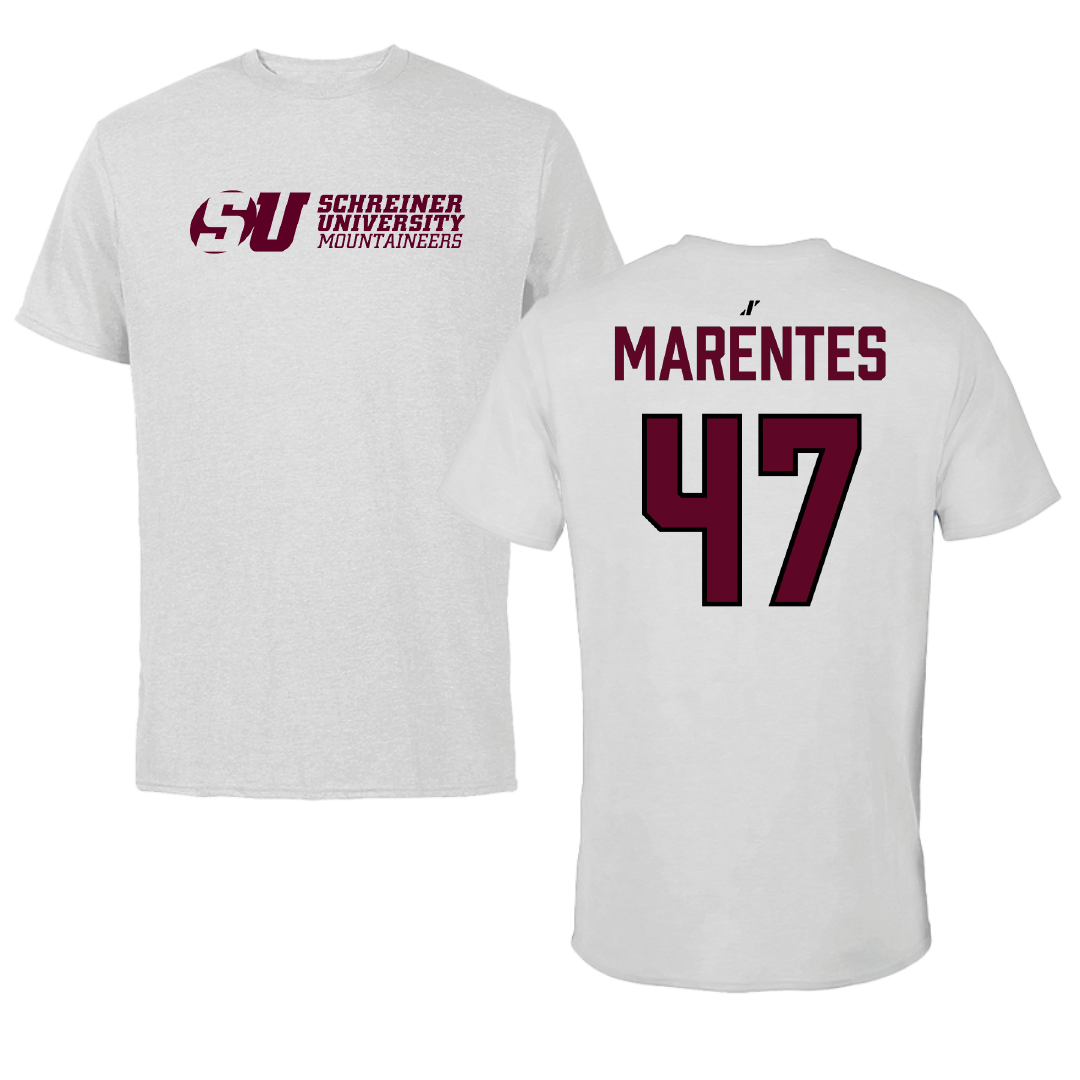 Schreiner University Baseball Light Gray Performance Tee - #47 Josh Marentes