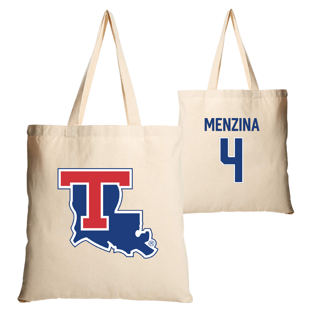 Louisiana Tech University Softball Tan Canvas Tote Bag - #4 Lauren Menzina