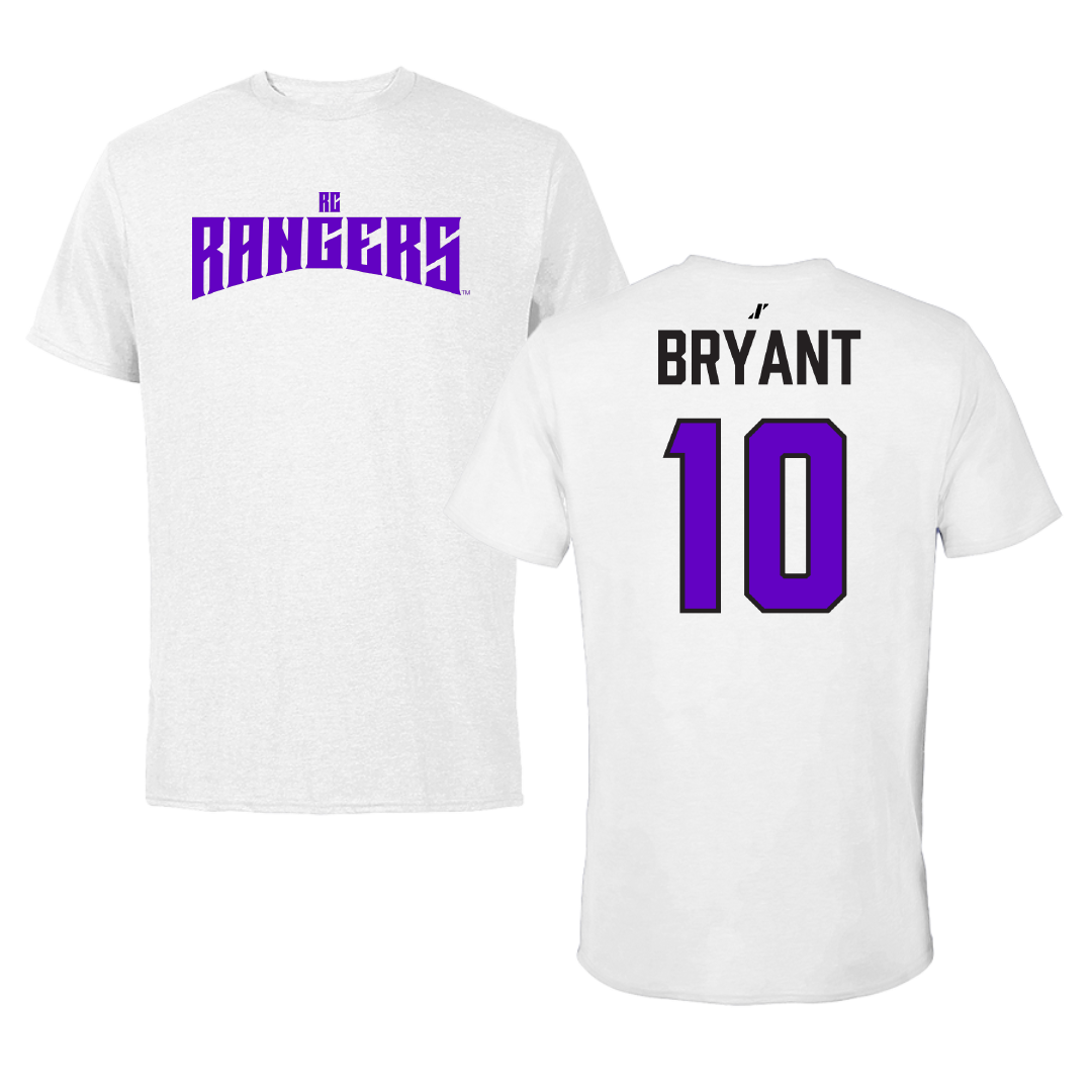 Ranger College Basketball (M) White Classic Performance Tee - #10 Rashad Bryant