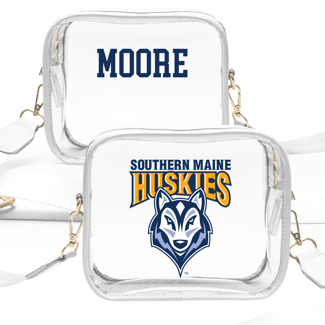 University of Southern Maine Golf (M) White Clear Stadium Bag - Owen Moore