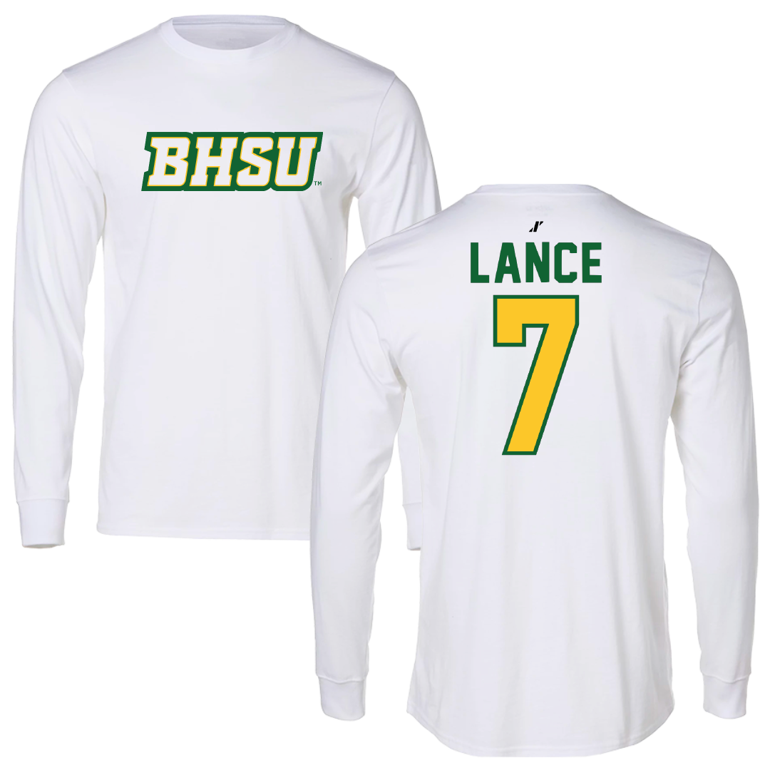 Black Hills State University Softball White Long Sleeve - #7 Adreanna Lance