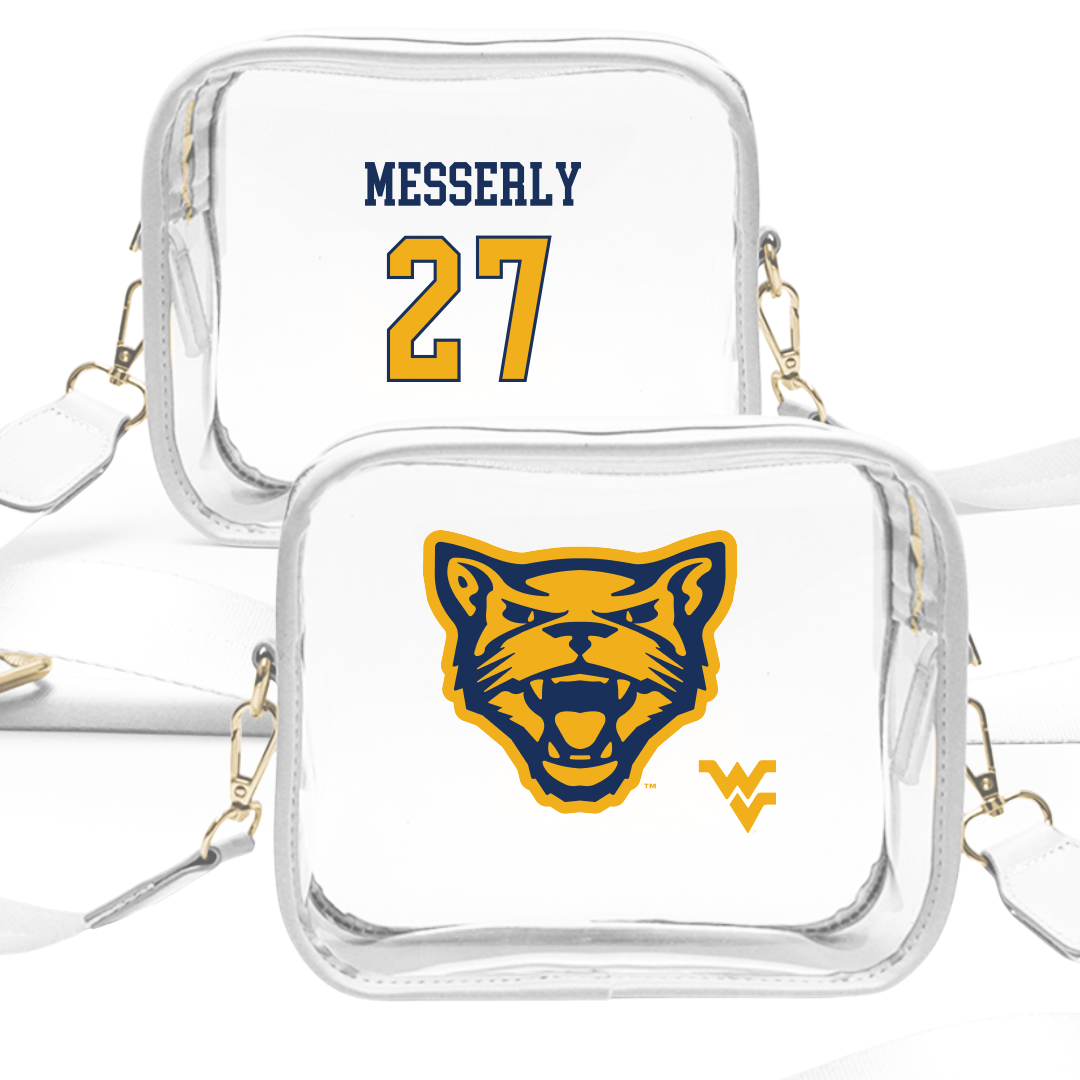 Potomac State College Baseball White Clear Stadium Bag - #27 Judd Messerly