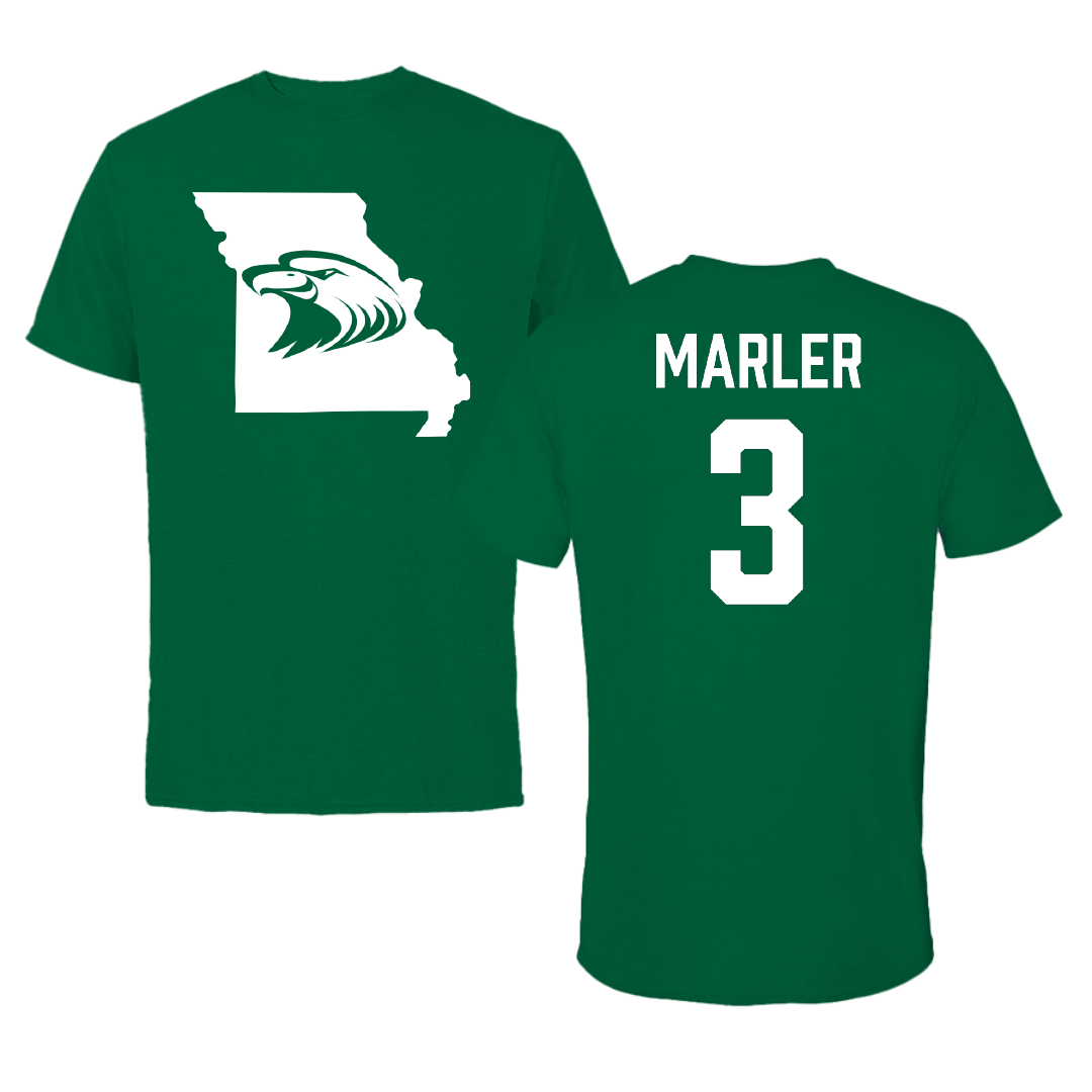 Central Methodist University Basketball Green State Performance Tee - #3 Alex Marler