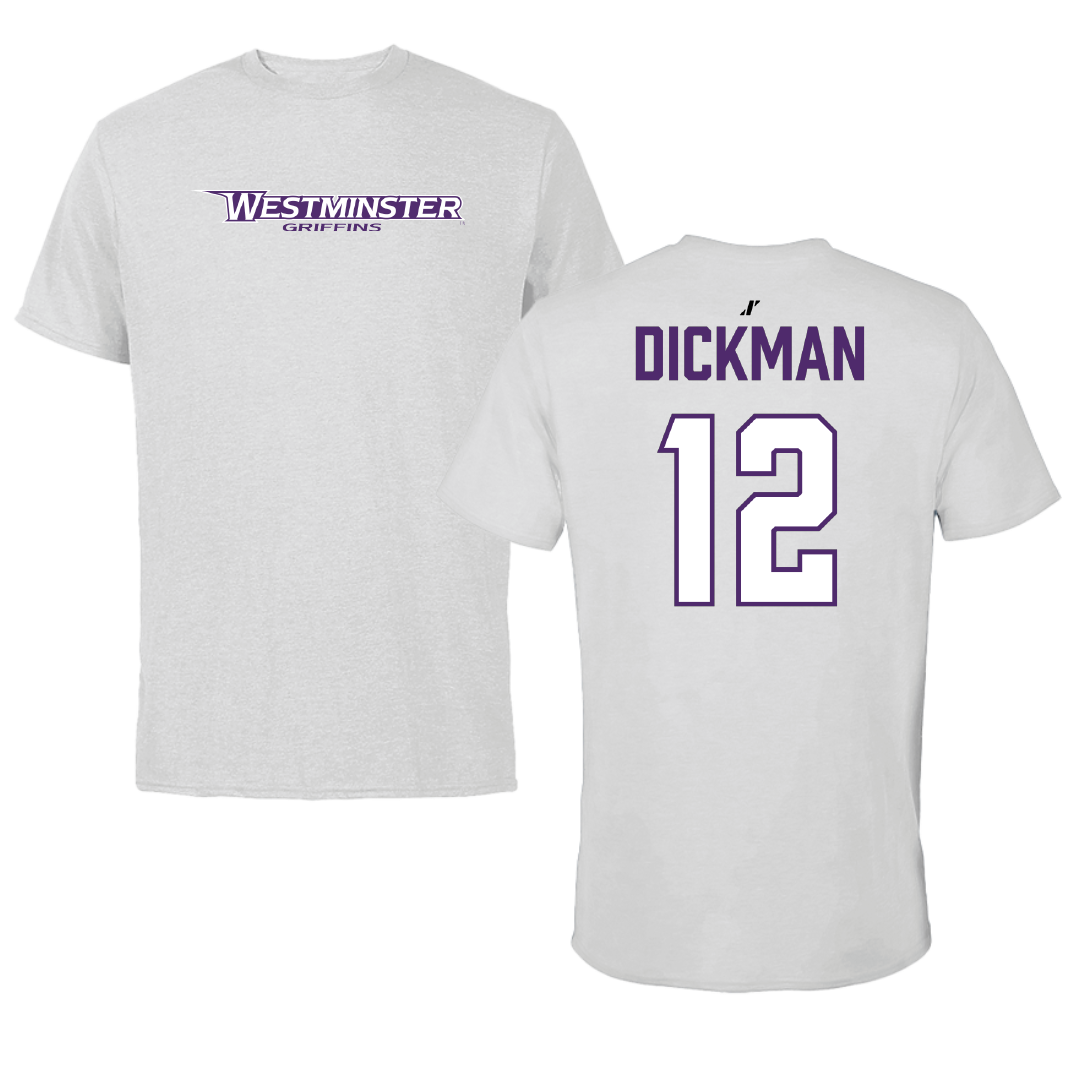 Westminster University (Utah) Lacrosse Light Gray Tee - #12 Sam Dickman