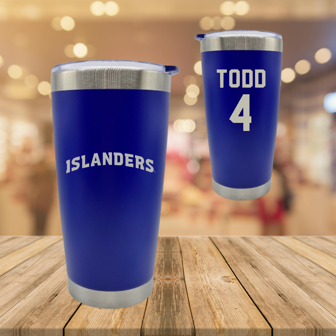 Texas A&M University-Corpus Christi Softball Blue Stainless Steel Tumbler - #4 Riley Todd