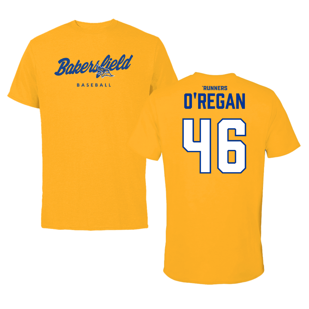 California State University-Bakersfield Baseball Gold Performance Tee - #46 Joe O'Regan