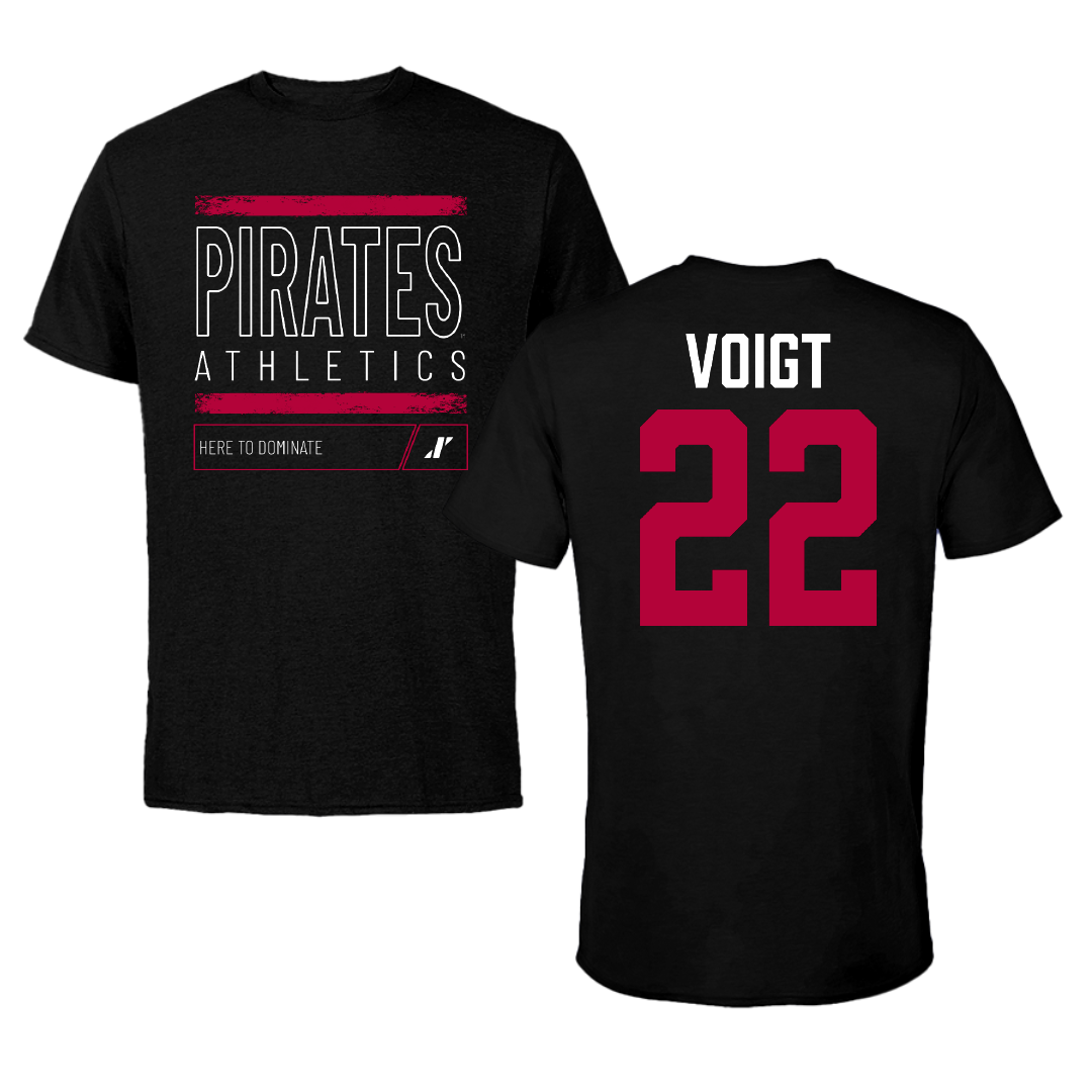 Whitworth University Soccer Black Dominate Performance Tee - #22 Jordan Voigt
