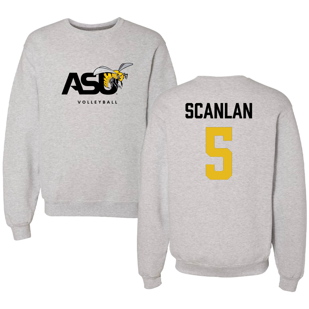 Alabama State University Volleyball Light Gray Crewneck - #5 Sierra Scanlan
