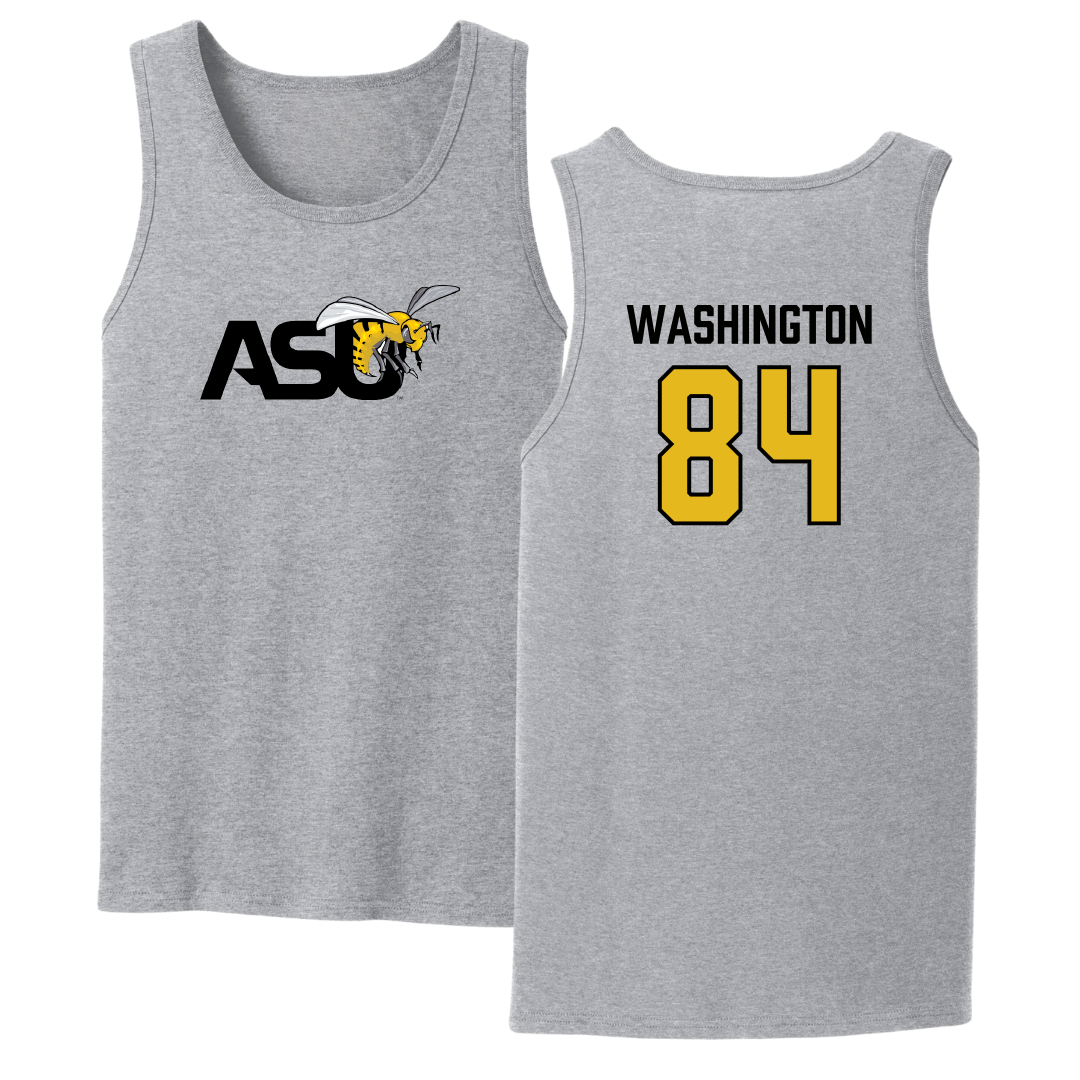 Alabama State University Football Sport Gray Tank Top - #84 Joshua Washington
