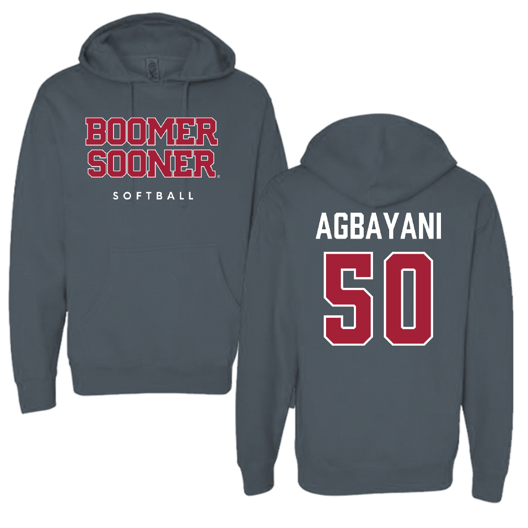 University of Oklahoma Softball Charcoal Hoodie - #50 Ailana Agbayani
