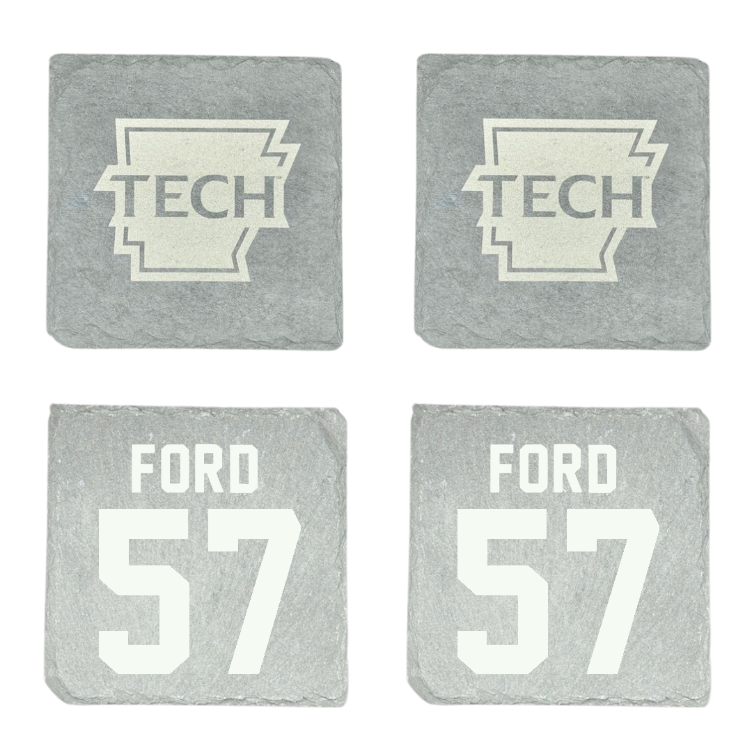 Arkansas Tech University Football Stone Coaster (4 Pack)  - #57 KD Ford