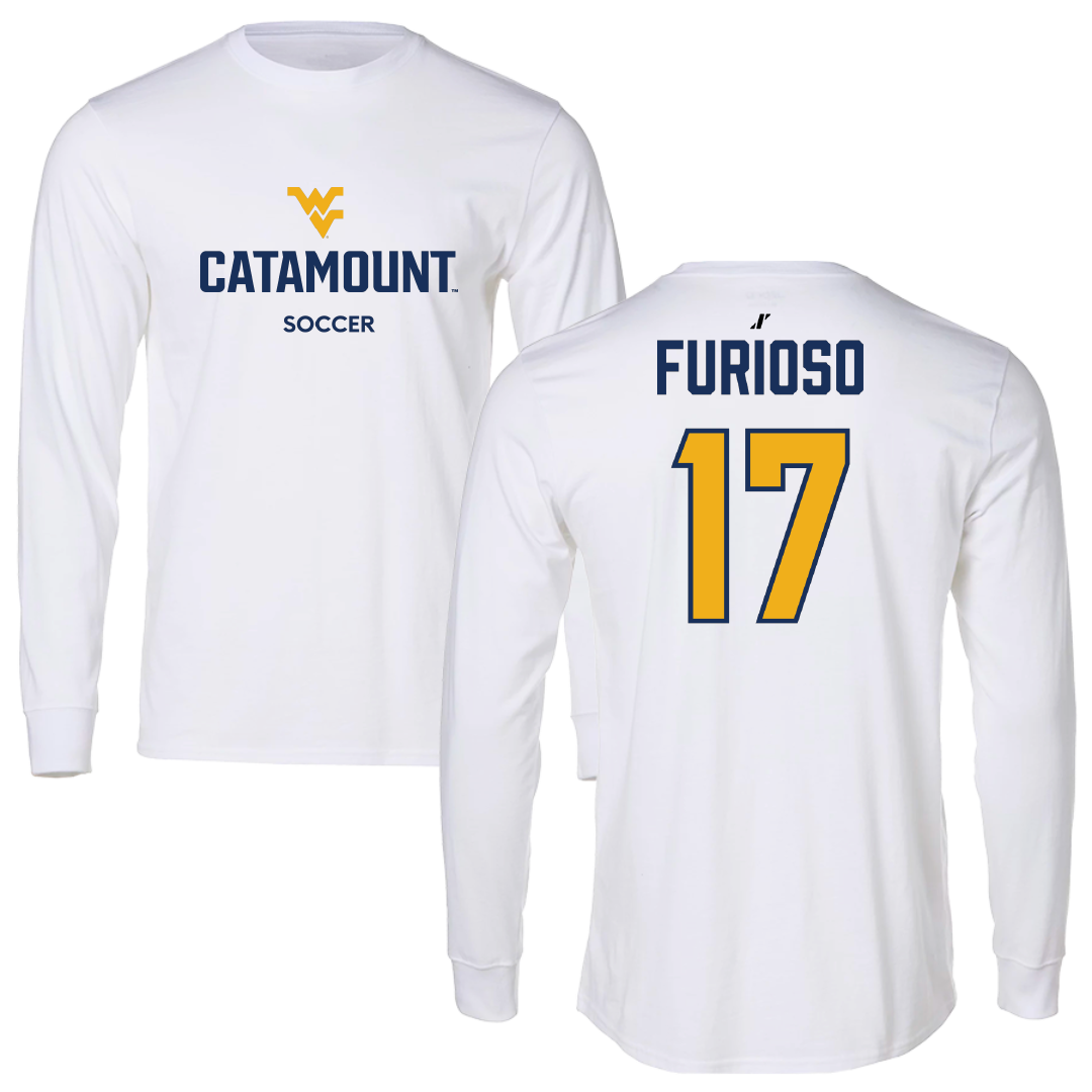 Potomac State College Soccer (M) White Long Sleeve - #17 Harper Furioso