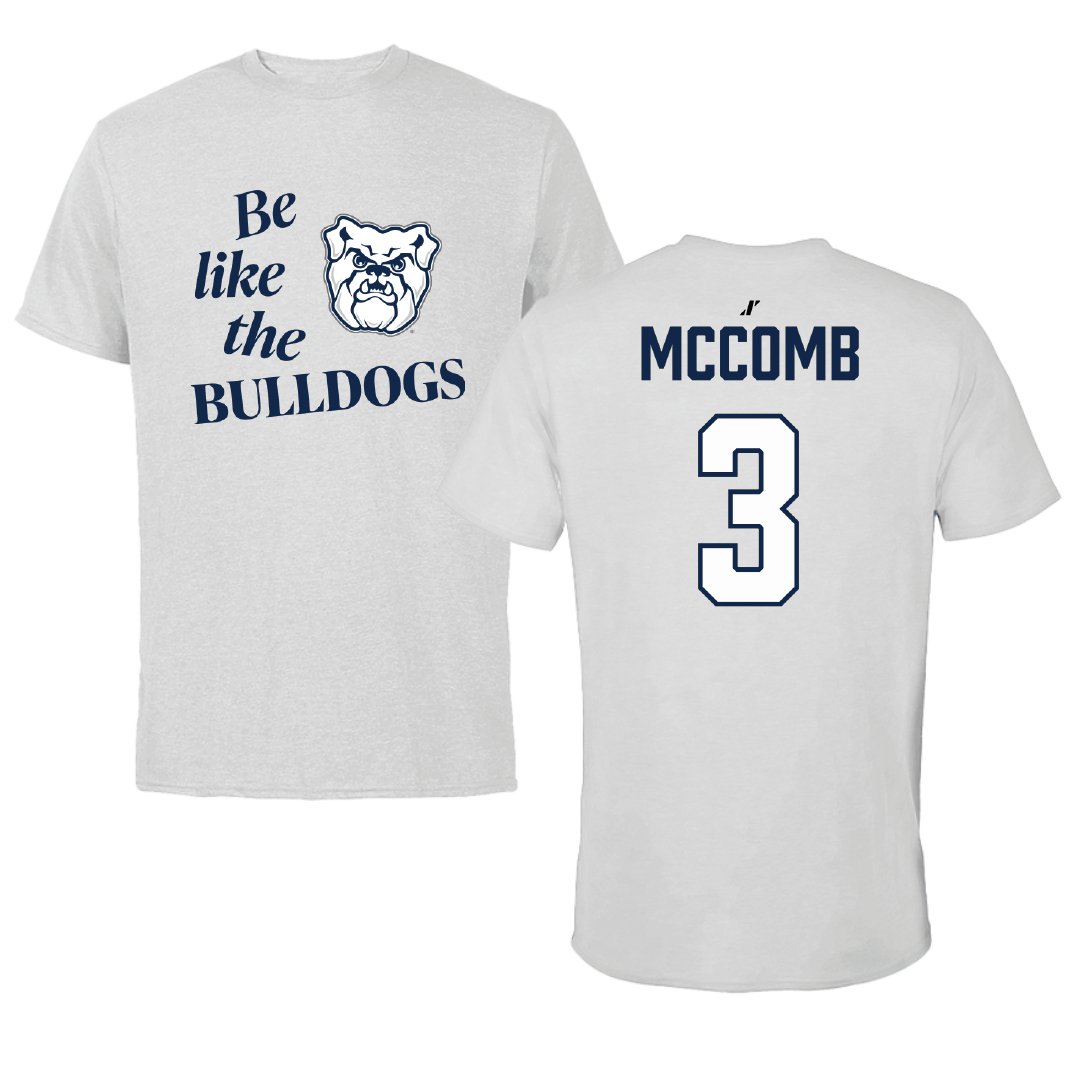Butler University Basketball Light Gray Be Like Us Performance Tee - #3 Ethan McComb