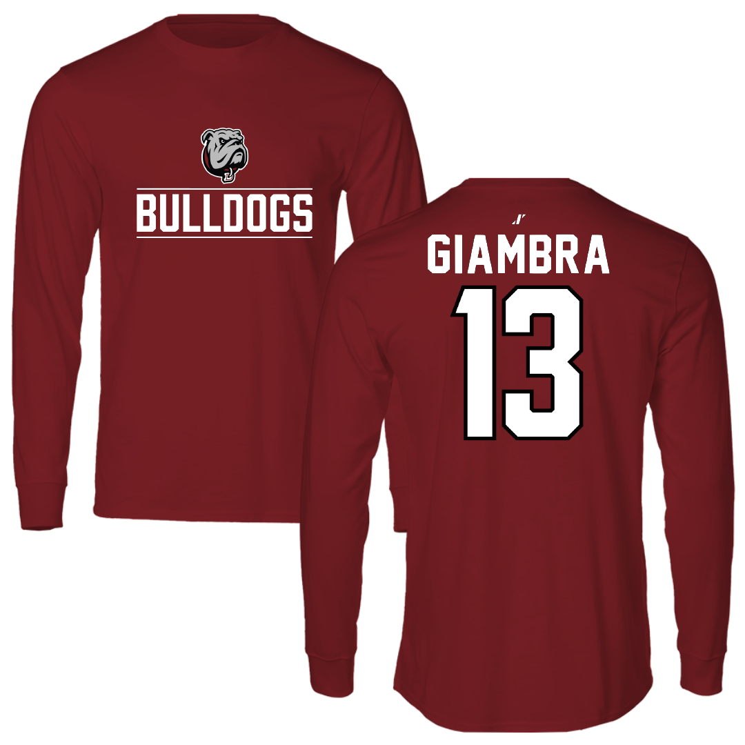 Dean College Baseball Cardinal General Long Sleeve - #13 Tyler Giambra