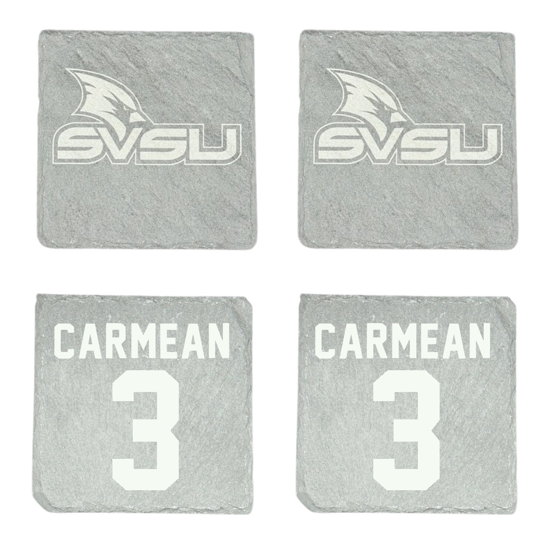 Saginaw Valley State University Lacrosse (W) Stone Coaster (4 Pack)  - #3 Lainee Carmean