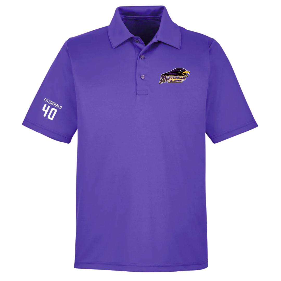 University of Montevallo Baseball Purple Polo - #40 Jack Fitzgerald
