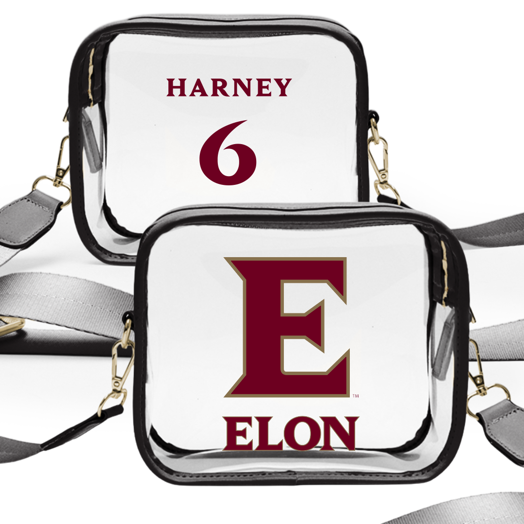 Elon University Football Black Clear Stadium Bag - #6 TyQuan Harney