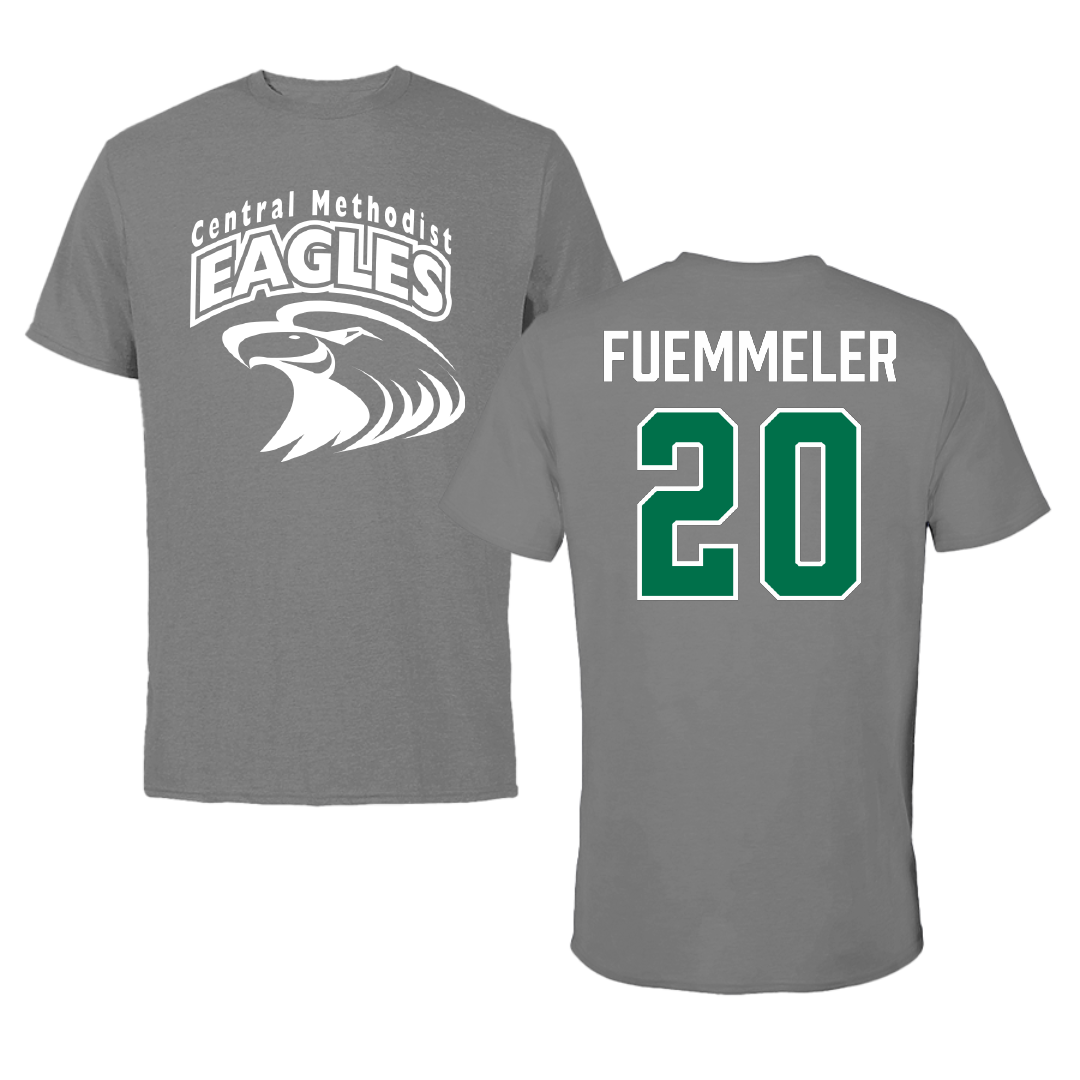 Central Methodist University Basketball Dark Gray Tee - #20 Jordan Fuemmeler