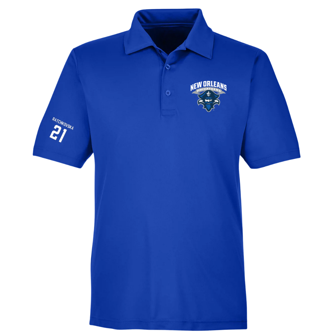 University of New Orleans Volleyball (W) Blue Polo - #21 Elani Ratchkovska