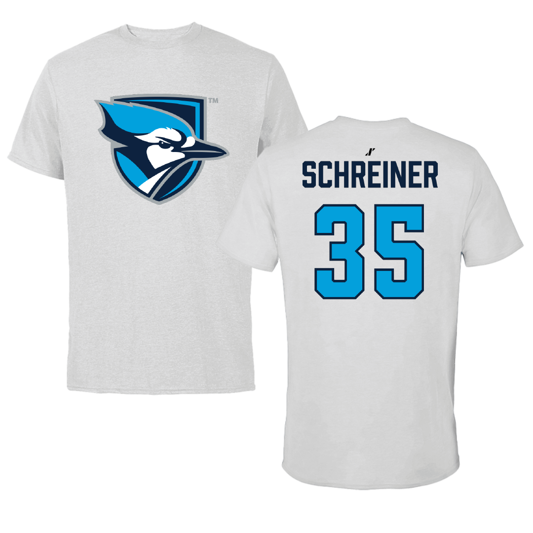 Elmhurst University Soccer Light Gray Performance Tee - #35 Nicole Schreiner