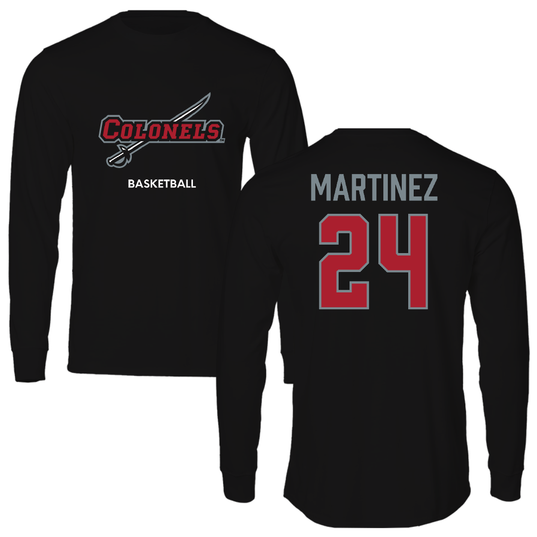 Nicholls State University Basketball (W) Black Colonels Performance Long Sleeve - #24 Marypaz Martinez