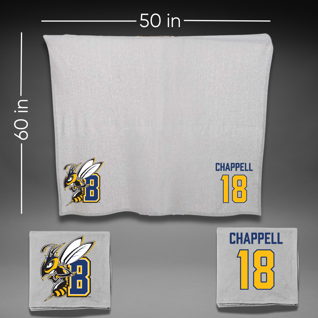 Montana State University Billings Baseball Gray Blanket - #18 Brennen Chappell