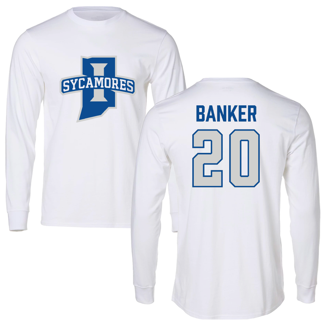 Indiana State University Baseball White Long Sleeve - #20 Brady Banker