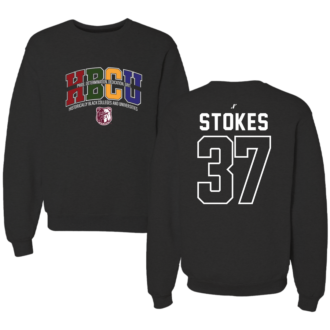 Alabama A&M University Baseball Black HBCU Crewneck - #37 Kobe Stokes