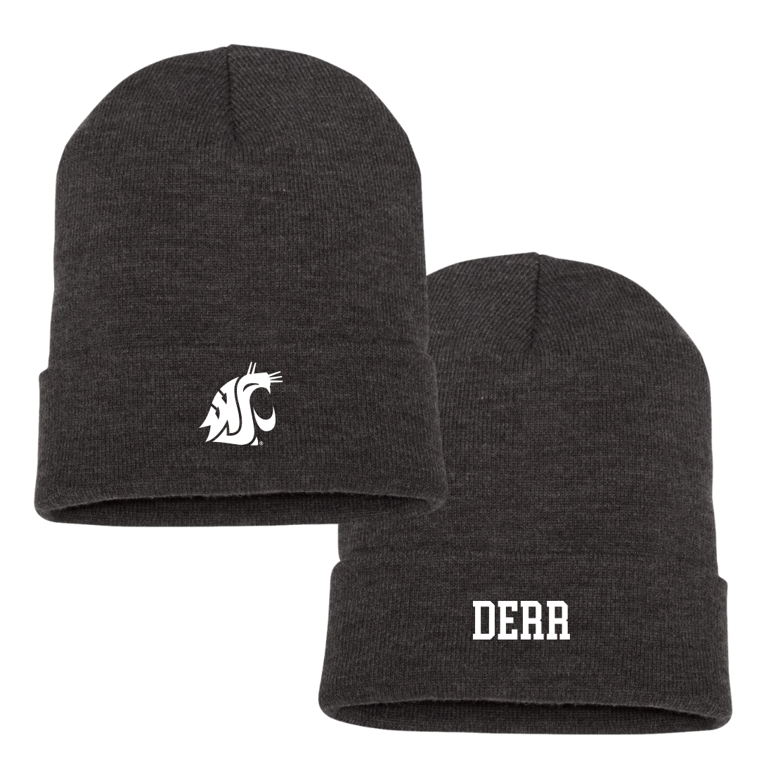 Washington State University Baseball Dark Gray Beanie - #43 Gavin Derr