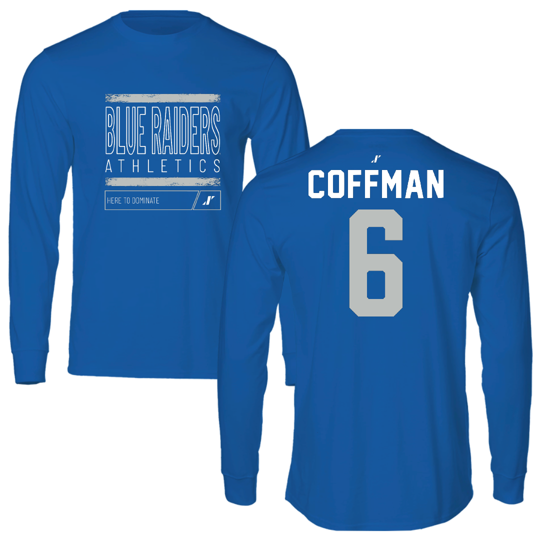Middle Tennessee State University Softball Blue Dominate Performance Long Sleeve - #6 Bryanna Coffman
