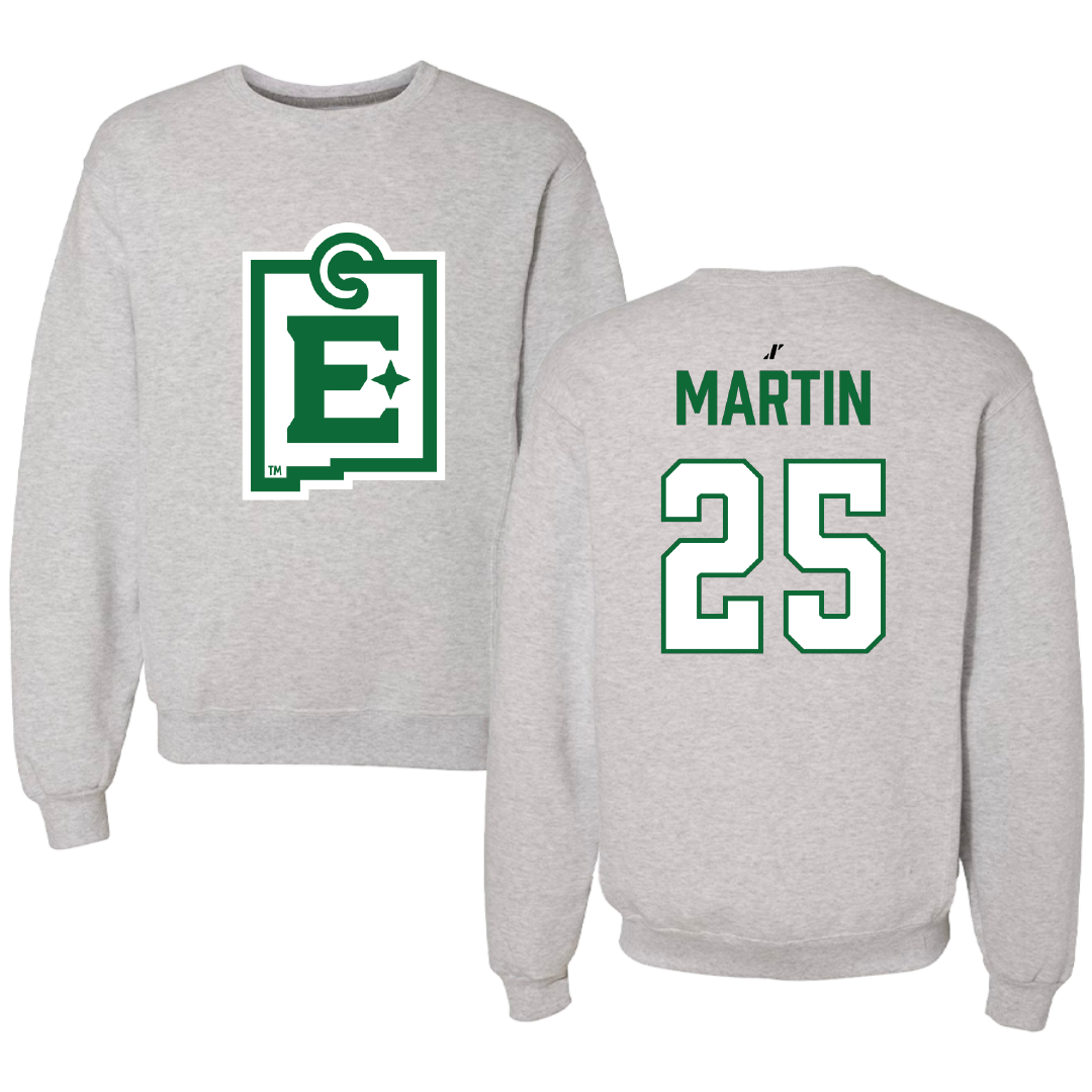 Eastern New Mexico University Baseball Light Gray Crewneck - #25 Adrien Martin