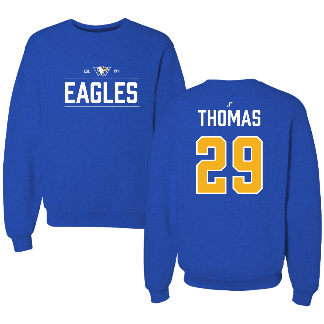 Williams Baptist University Softball Blue General Crewneck - #29 Paige Thomas