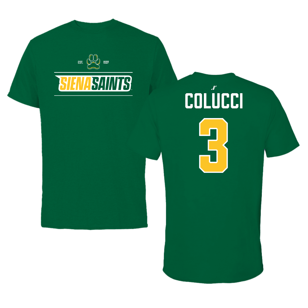 Siena University Softball Green General Tee - #3 Sophia Colucci