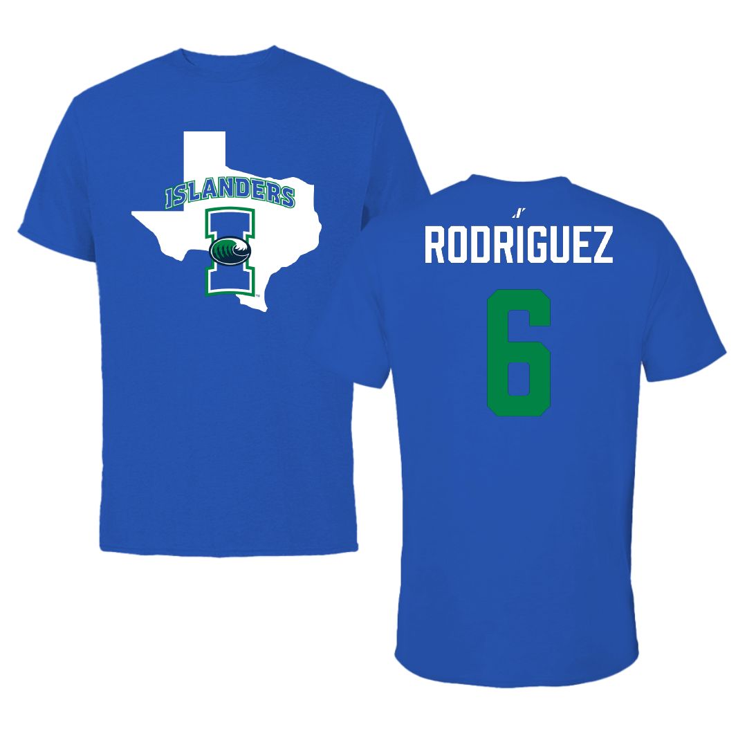 Texas A&M University-Corpus Christi Band Blue State Tee - #6 Caleb Rodriguez