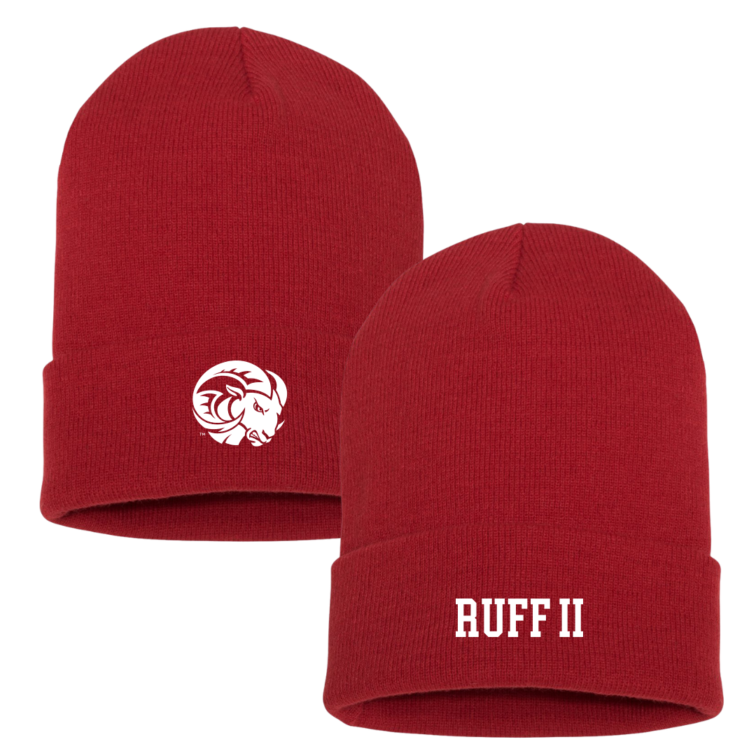 Winston-Salem State University Football Red Beanie - #1 Timothy Ruff II