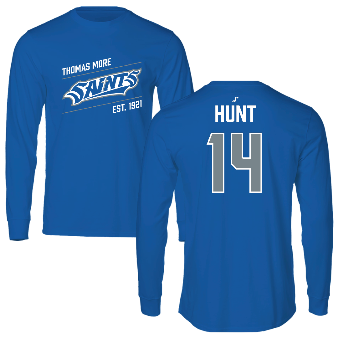 Thomas More University Basketball Blue General Performance Long Sleeve - #14 Morgan Hunt