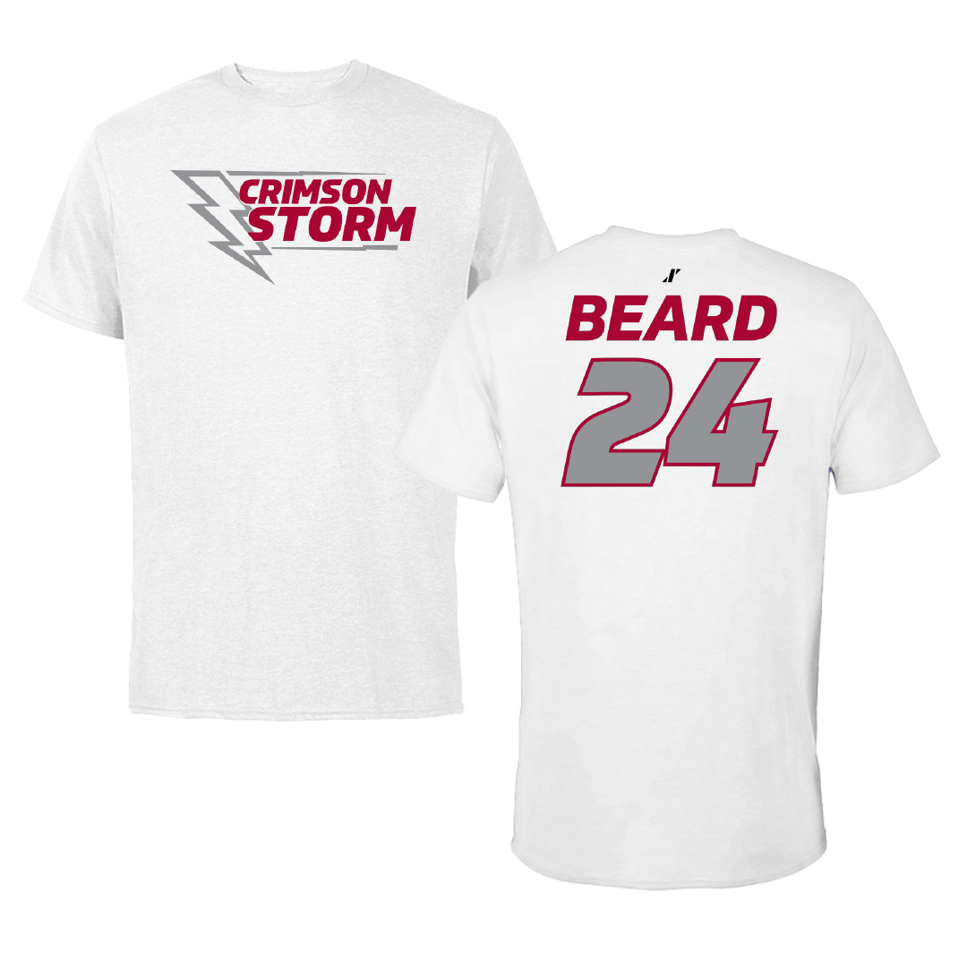 Southern Nazarene University Soccer (W) White Performance Tee - #24 Katelyn Beard