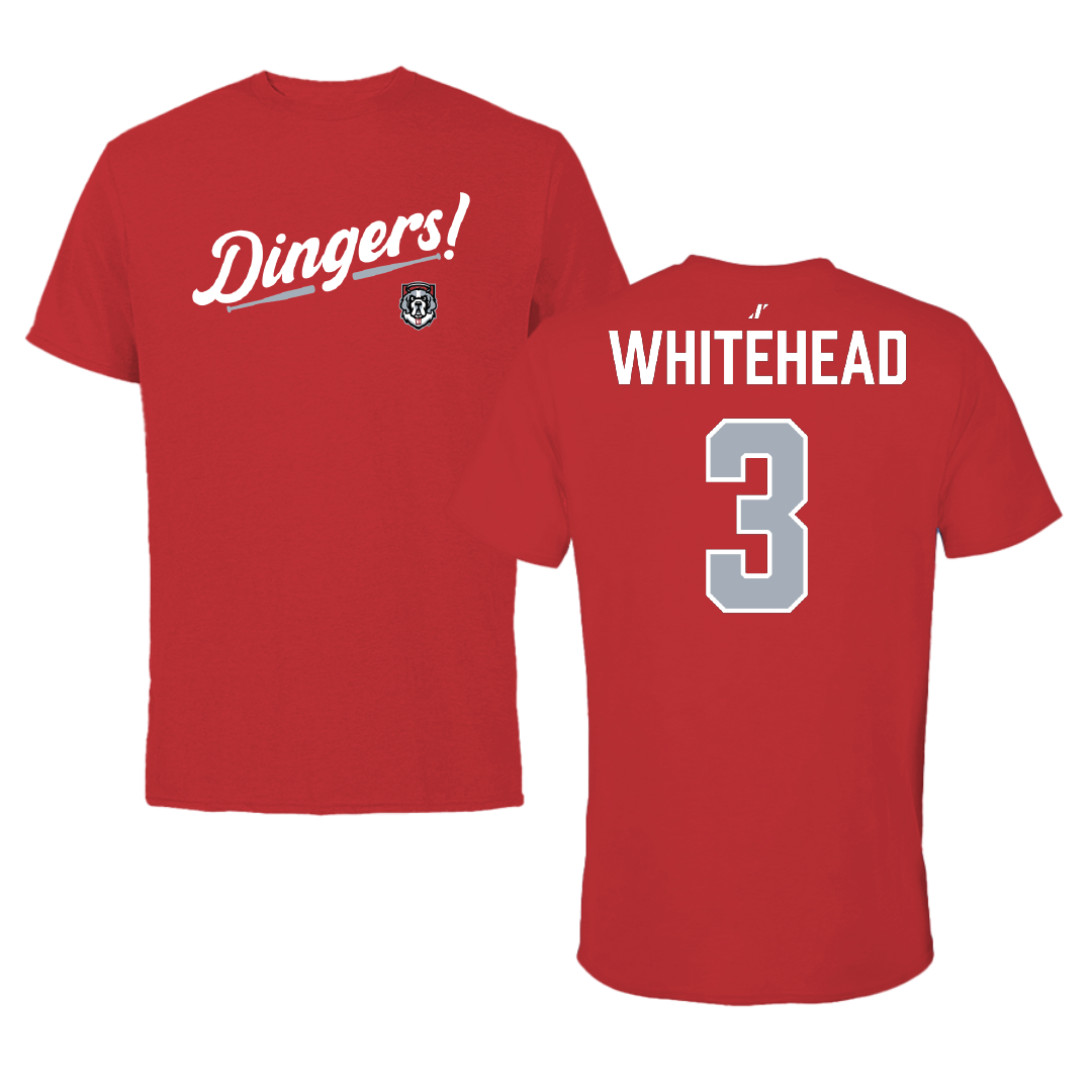 D'Youville University Baseball Red Dingers Performance Tee - #3 Aiden Whitehead