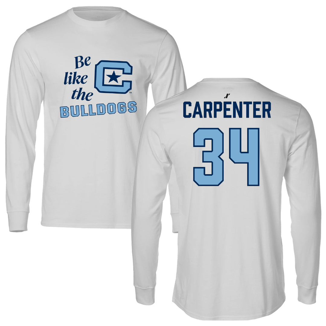 The Citadel Football Light Gray Be Like Us Performance Long Sleeve - #34 Ky'Mani Carpenter