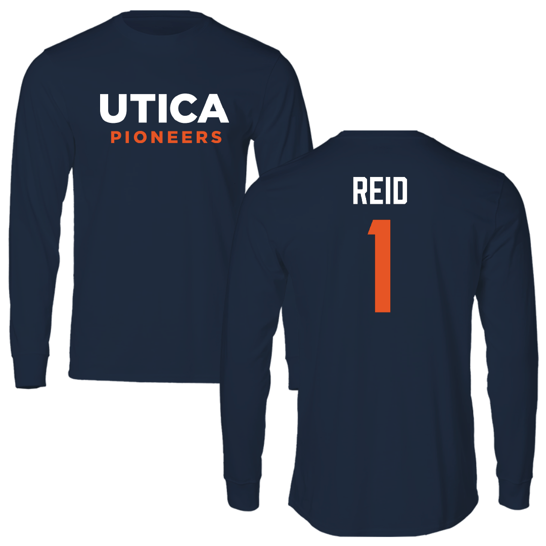 Utica University Lacrosse (M) Navy Performance Long Sleeve - #1 Michael Reid